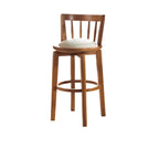Tabouret de bar pivotant en bois rembourré, style moderne du milieu du siècle