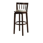 Tabouret de bar pivotant en bois rembourré, style moderne du milieu du siècle
