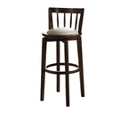 Tabouret de bar pivotant en bois rembourré, style moderne du milieu du siècle