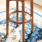 Tabouret de bar pivotant en bois rembourré, style moderne du milieu du siècle