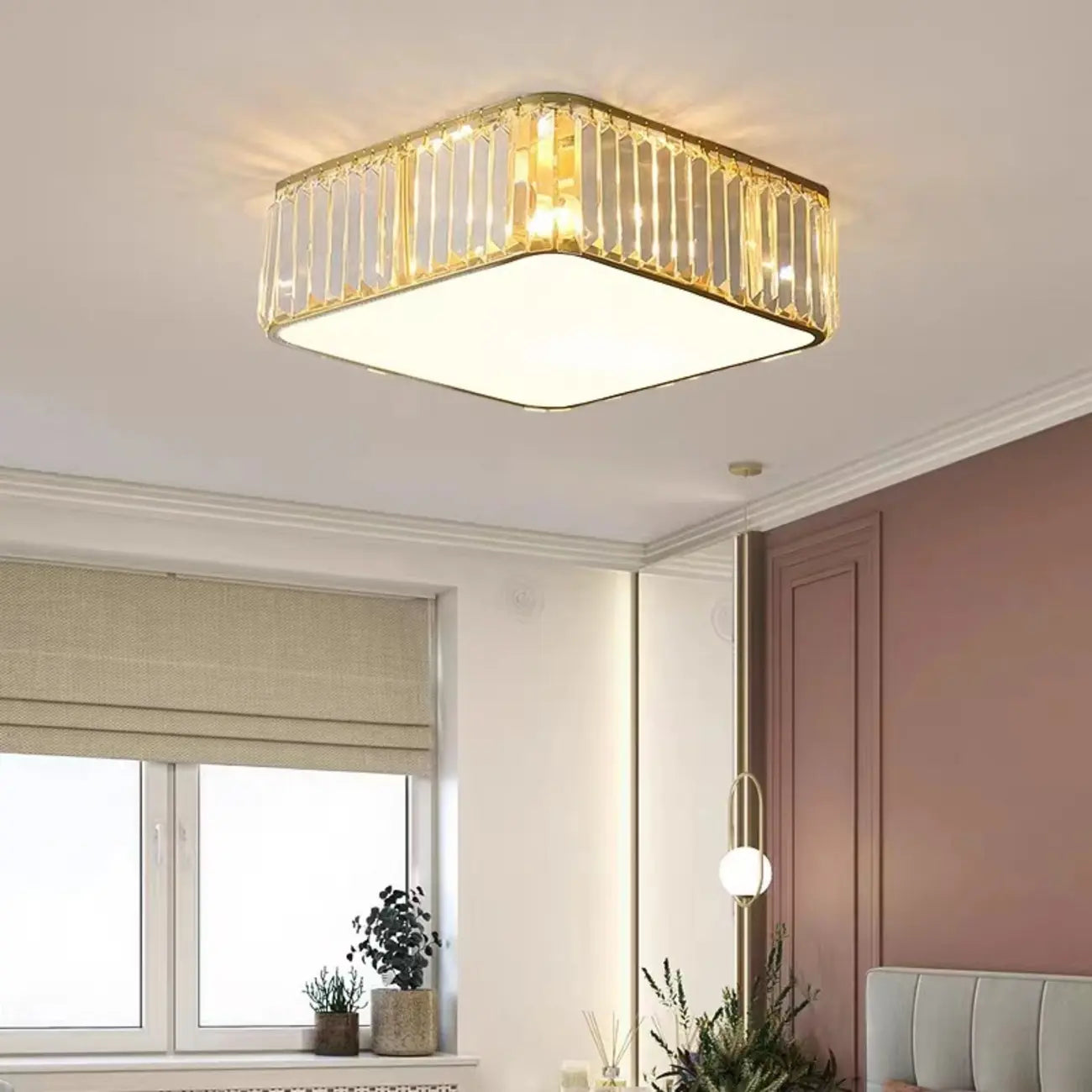 Lampadario di cristallo da 19 a 20 pollici per soggiorno moderno