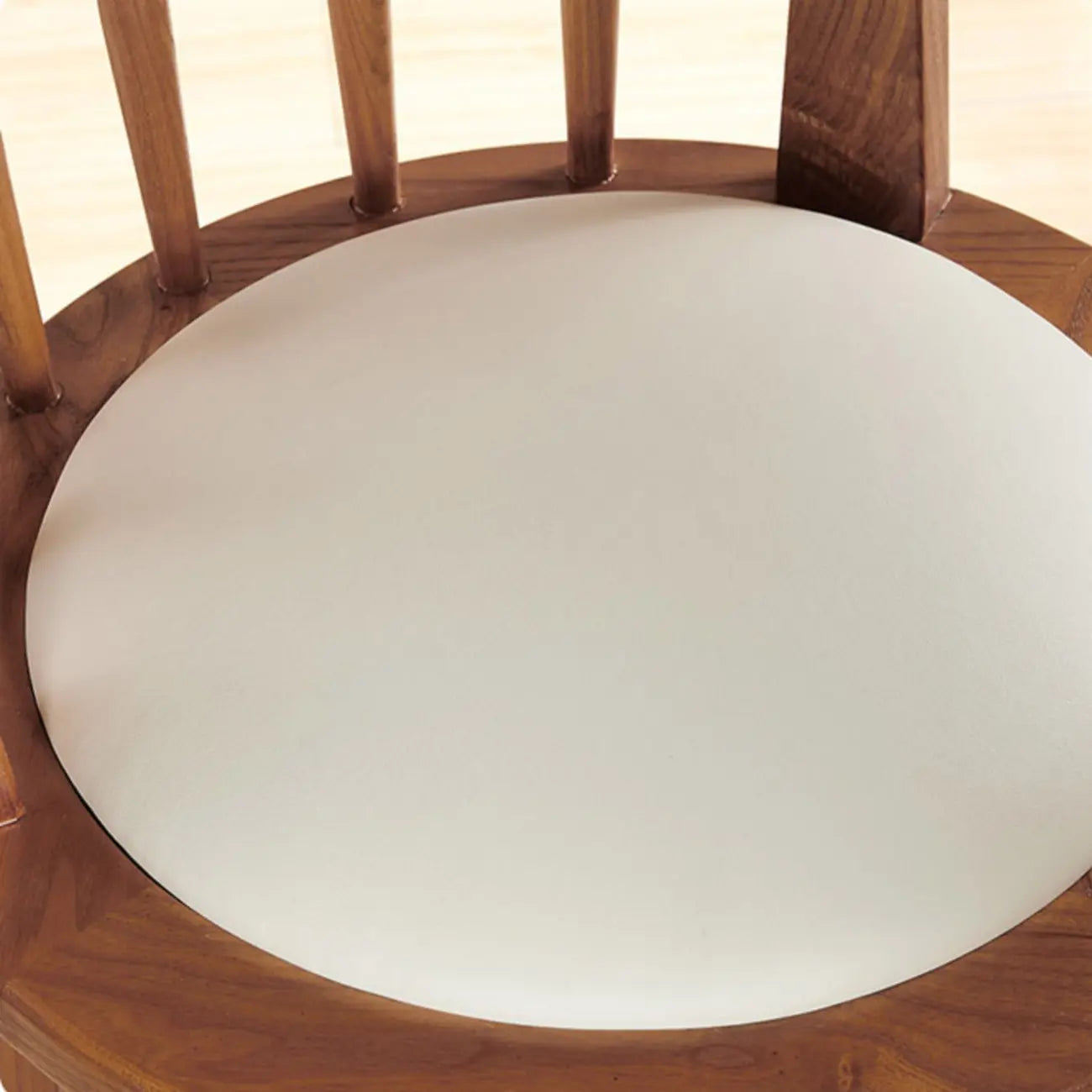 Tabouret de bar pivotant en bois rembourré, style moderne du milieu du siècle