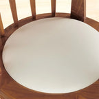 Tabouret de bar pivotant en bois rembourré, style moderne du milieu du siècle