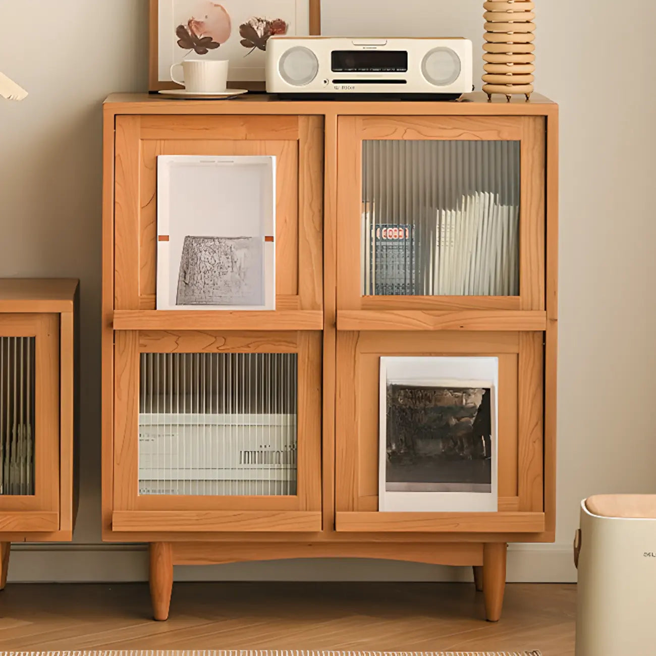 Bibliothèque standard en bois pour la maison, finition naturelle