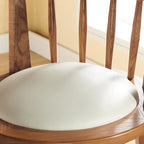 Tabouret de bar pivotant en bois rembourré, style moderne du milieu du siècle
