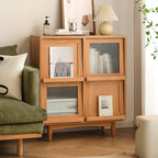 Bibliothèque standard en bois pour la maison, finition naturelle