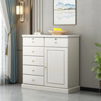 Grand meuble de rangement moderne et polyvalent en bois gris