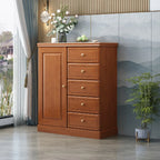 Grand meuble de rangement moderne et polyvalent en bois gris
