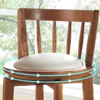 Tabouret de bar pivotant en bois rembourré, style moderne du milieu du siècle