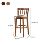 Tabouret de bar pivotant en bois rembourré, style moderne du milieu du siècle
