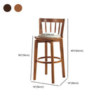 Tabouret de bar pivotant en bois rembourré, style moderne du milieu du siècle