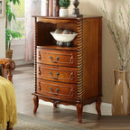 Meuble d'appoint en bois massif de style Mid-Century pour le rangement de la chambre