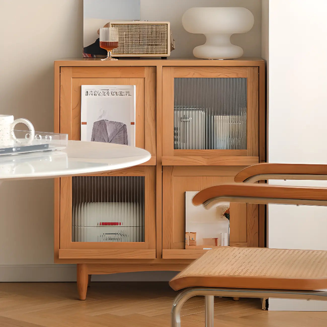 Bibliothèque standard en bois pour la maison, finition naturelle