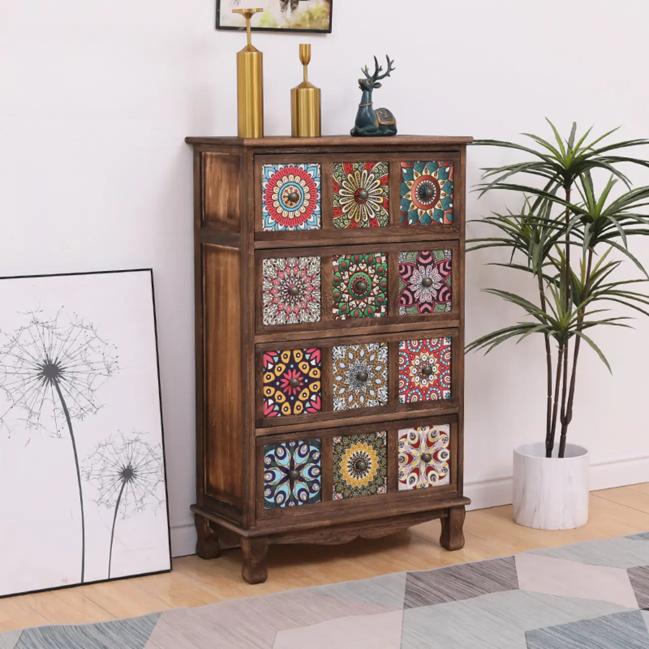 Meuble moderne du milieu du siècle avec motifs décoratifs pour la maison