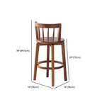 Tabouret de bar pivotant en bois rembourré, style moderne du milieu du siècle