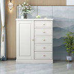 Grand meuble de rangement moderne et polyvalent en bois gris