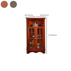 Meuble d'angle de rangement classique avec portes vitrées et étagère