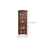 Meuble d'angle de rangement classique avec portes vitrées et étagère