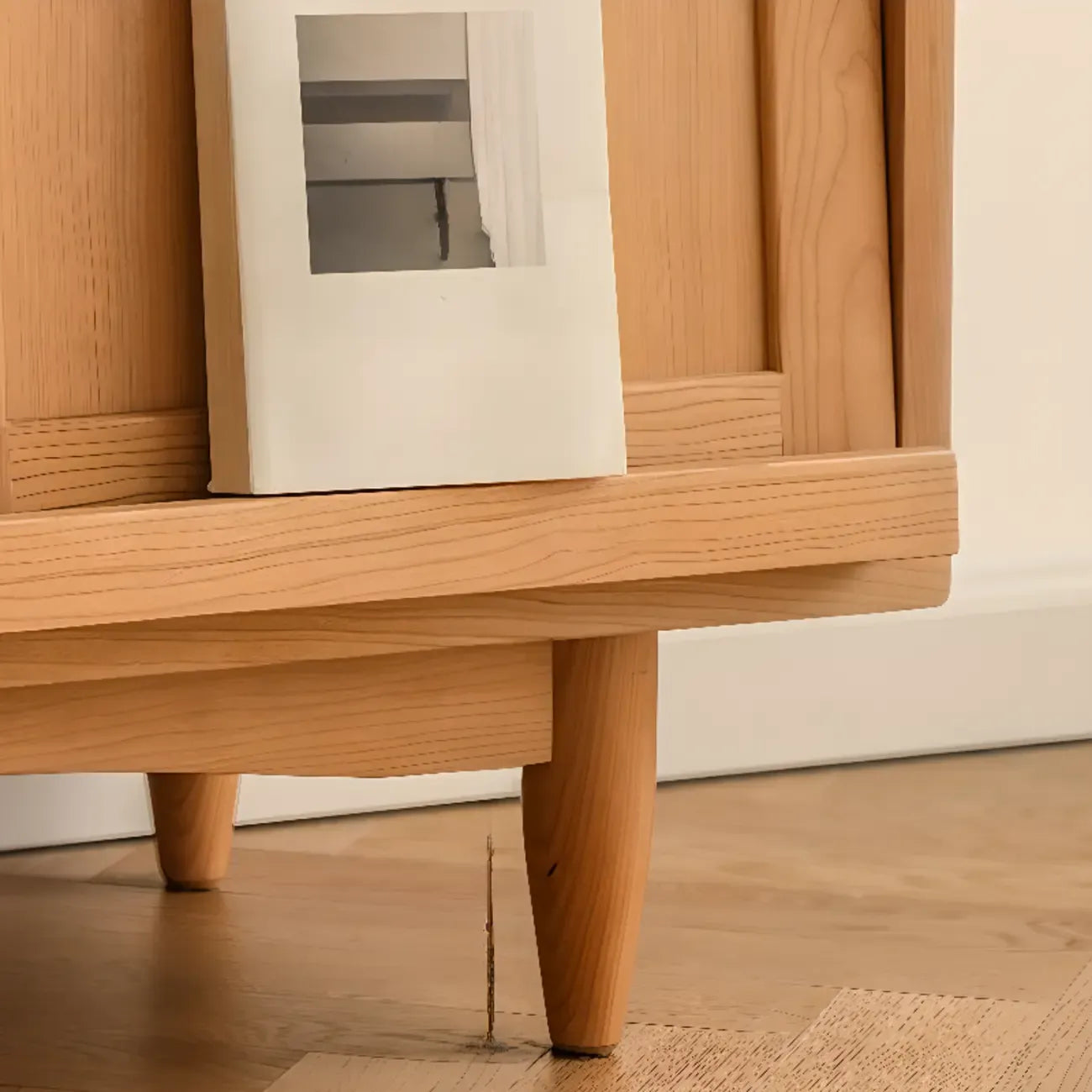 Bibliothèque standard en bois pour la maison, finition naturelle
