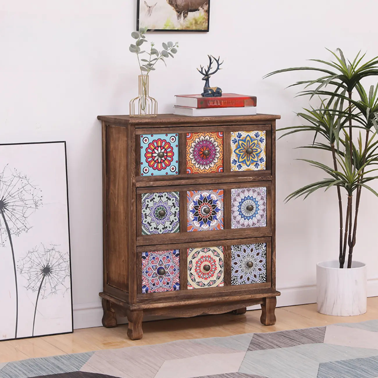 Meuble moderne du milieu du siècle avec motifs décoratifs pour la maison