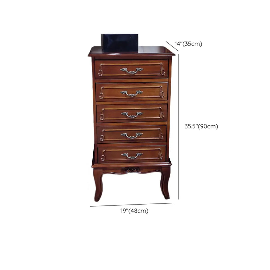 Meuble d'appoint en bois massif de style Mid-Century pour le rangement de la chambre