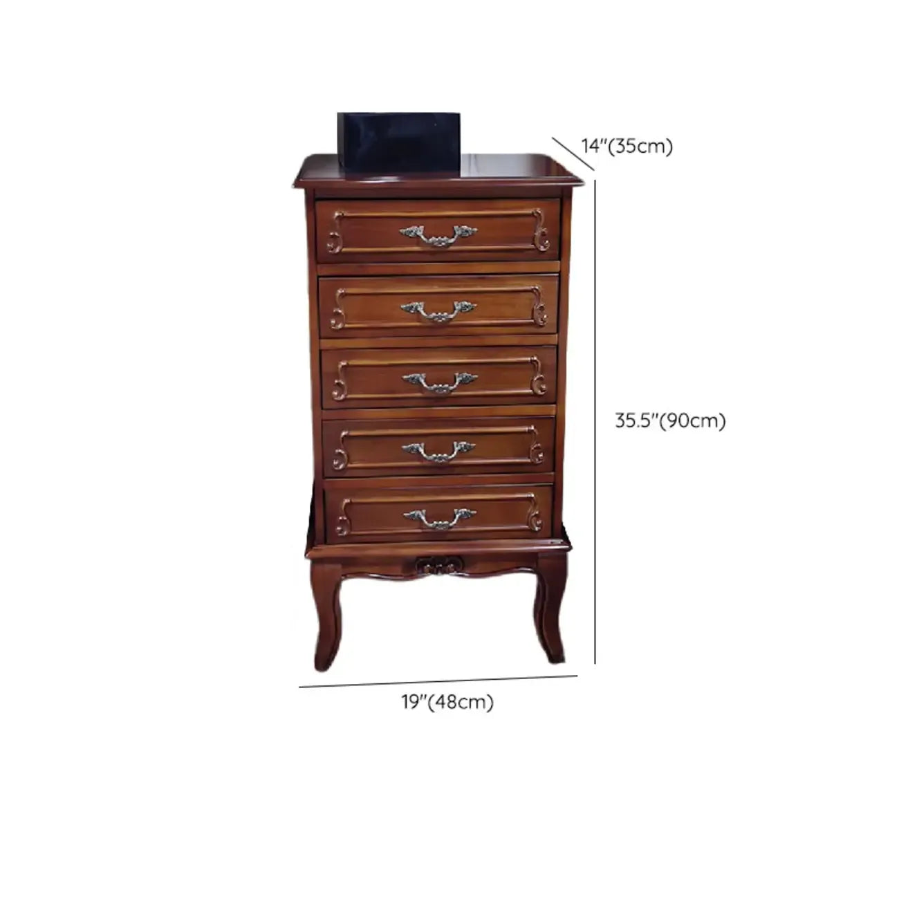 Meuble d'appoint en bois massif de style Mid-Century pour le rangement de la chambre