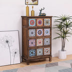 Meuble moderne du milieu du siècle avec motifs décoratifs pour la maison