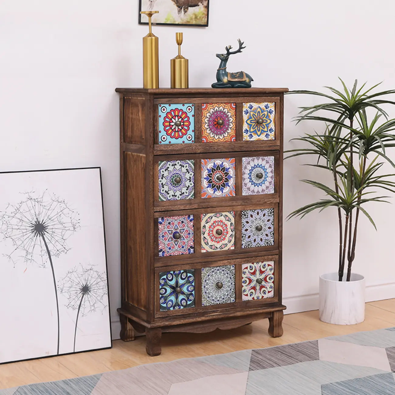 Meuble moderne du milieu du siècle avec motifs décoratifs pour la maison