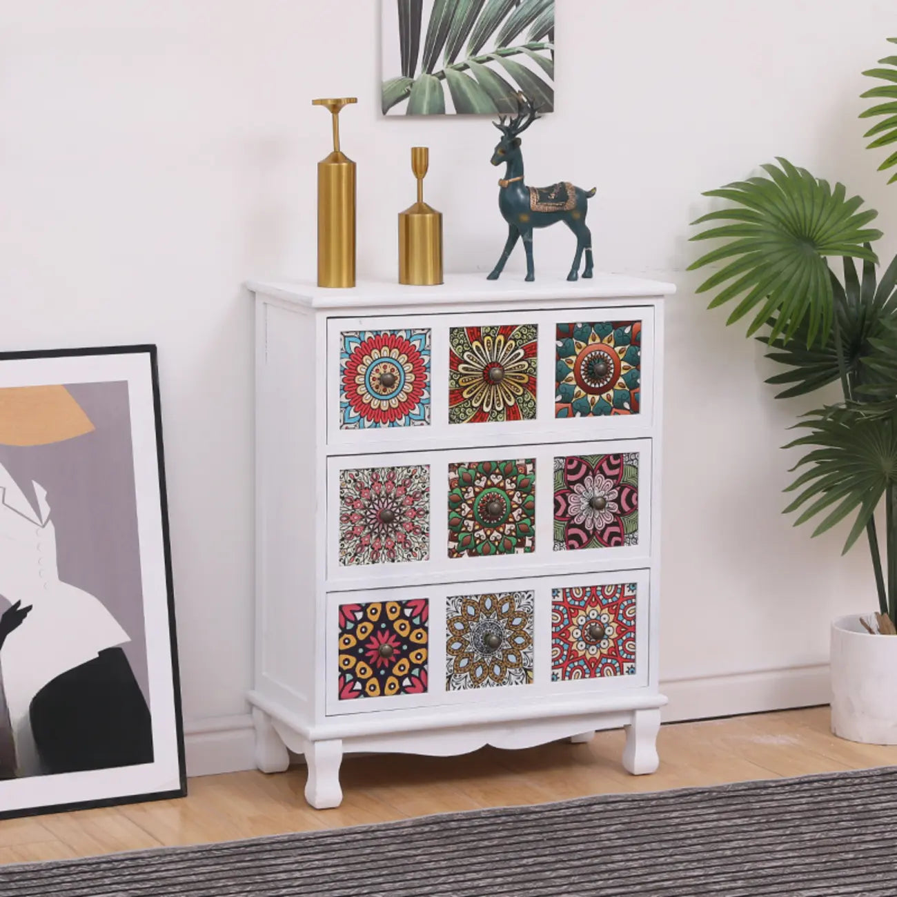 Meuble moderne du milieu du siècle avec motifs décoratifs pour la maison