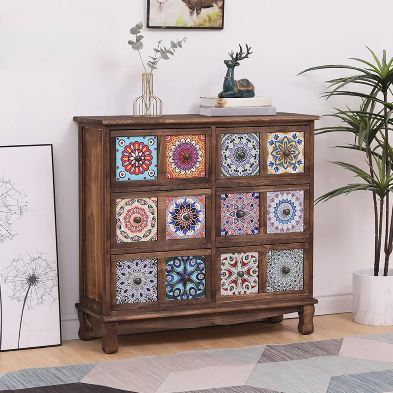 Meuble moderne du milieu du siècle avec motifs décoratifs pour la maison