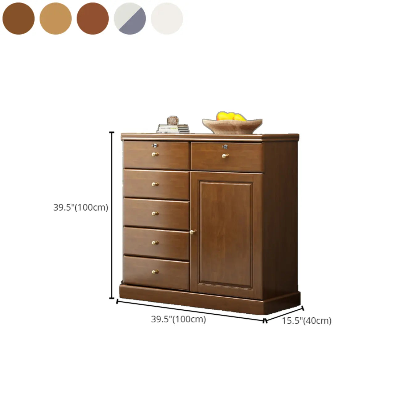 Grand meuble de rangement moderne et polyvalent en bois gris