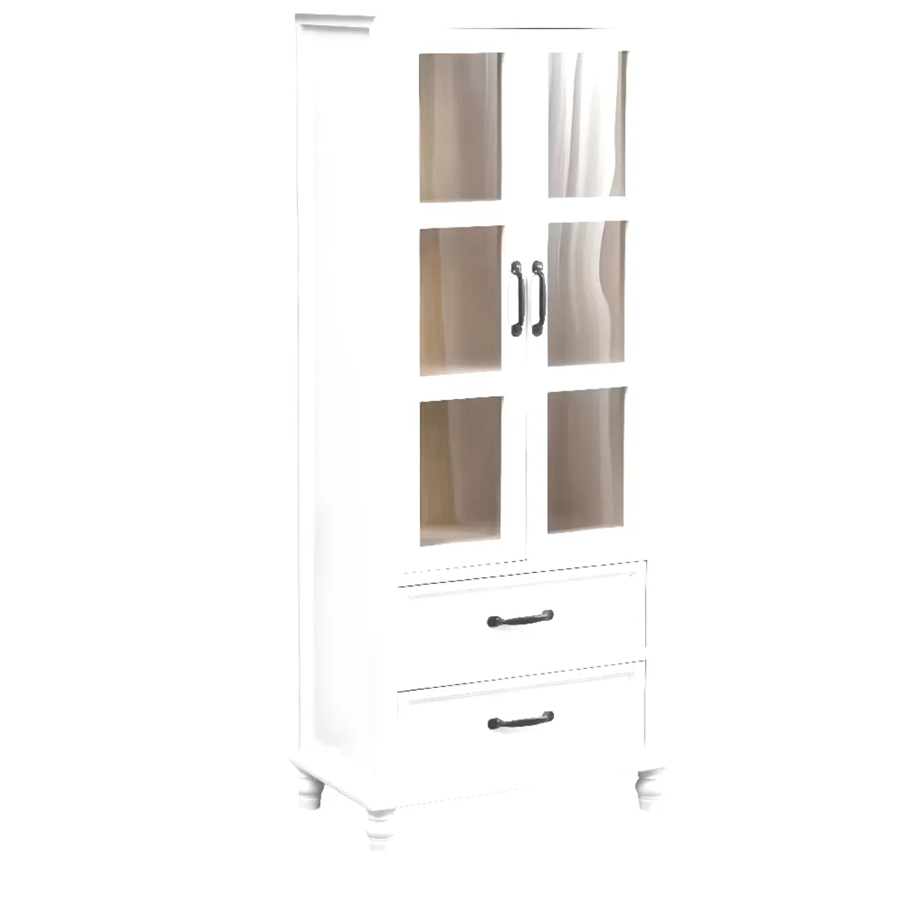 Meuble indépendant en bois massif blanc avec tiroirs
