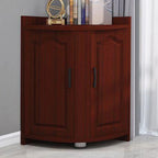 Armoire de rangement d'angle classique en bois recyclé