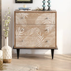 Meuble de salon en bois de style campagnard français avec motifs de feuilles