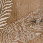 Meuble de salon en bois de style campagnard français avec motifs de feuilles