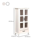 Meuble indépendant en bois massif blanc avec tiroirs