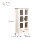 Meuble indépendant en bois massif blanc avec tiroirs
