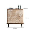 Meuble de salon en bois de style campagnard français avec motifs de feuilles