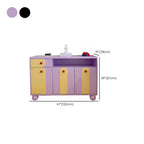Adorabile mobiletto d'accento viola con mensola esterna