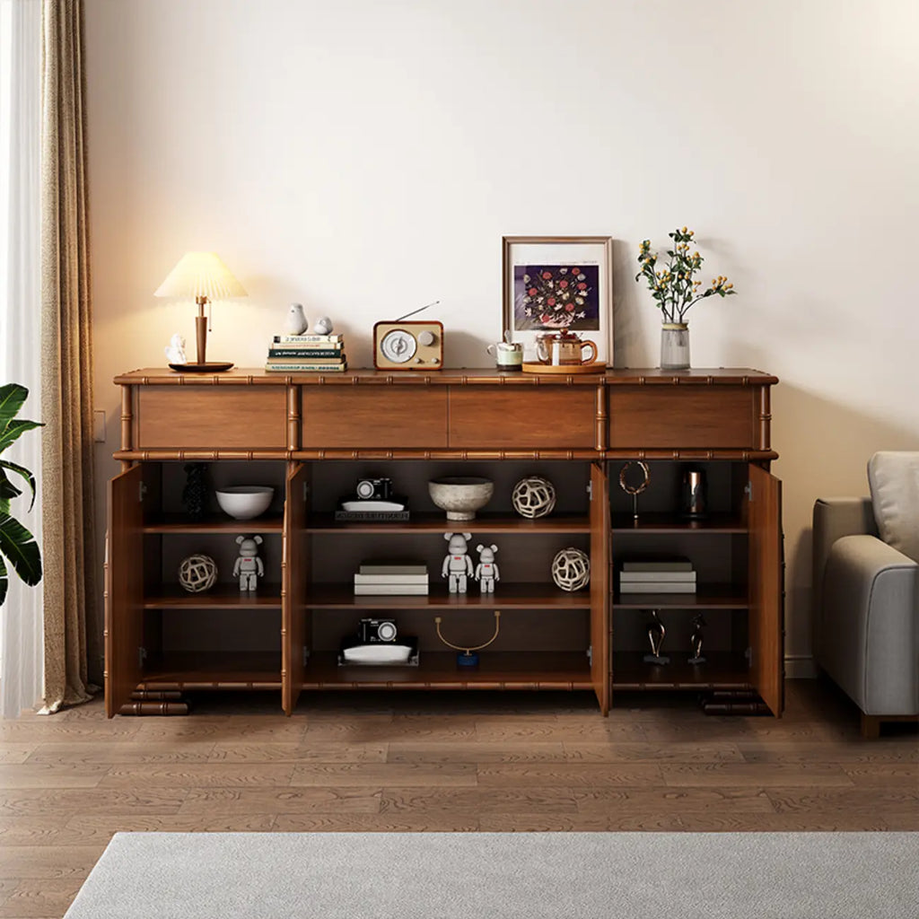 Buffet moderne en bois marron avec rangement