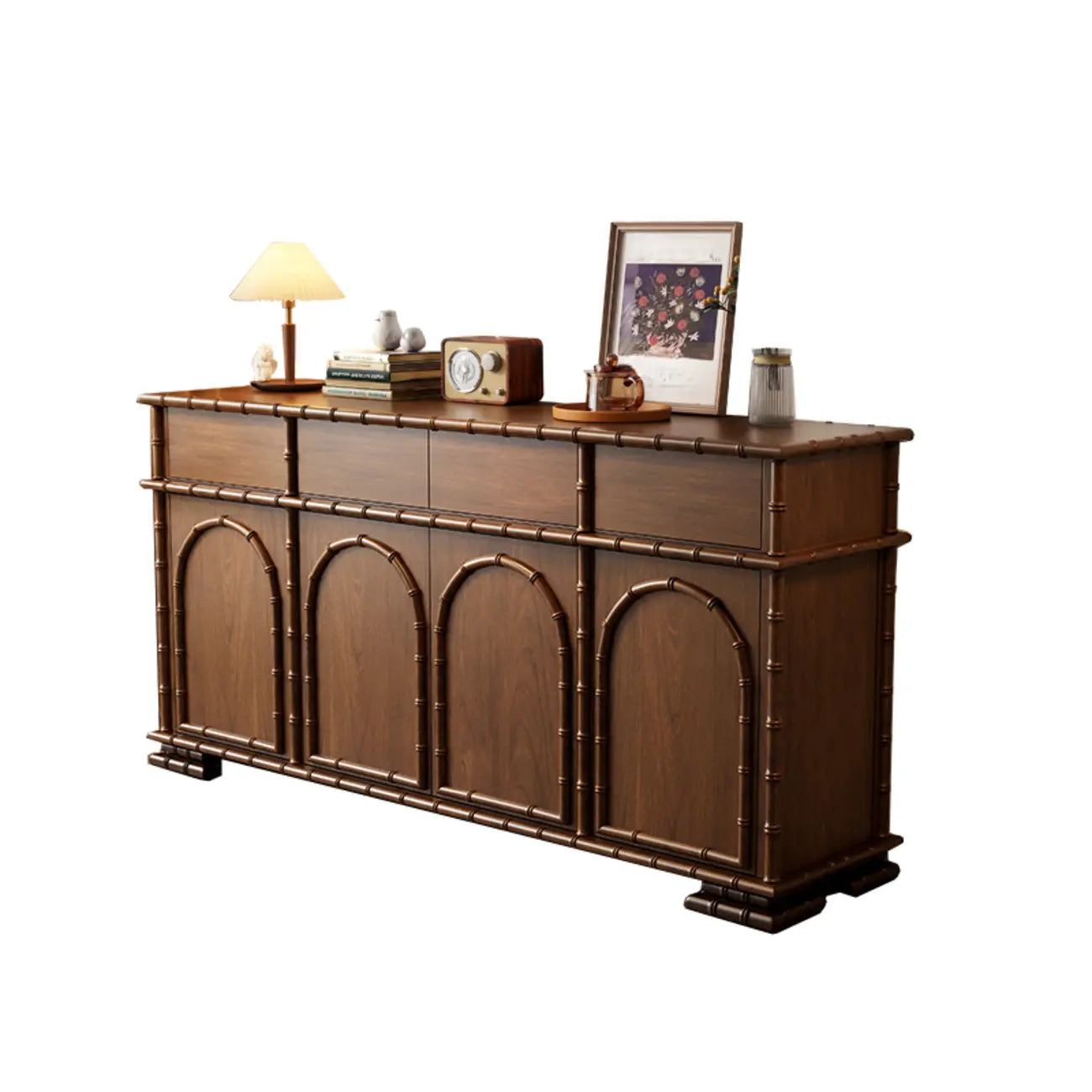 Buffet moderne en bois marron avec rangement
