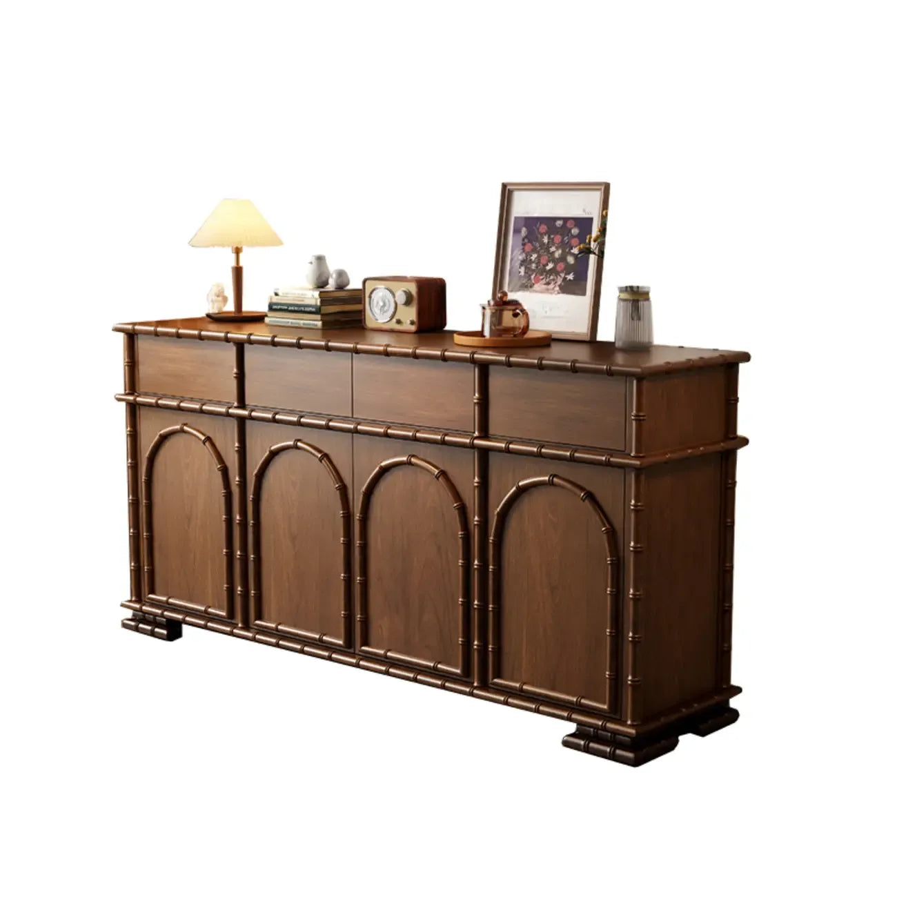Buffet moderne en bois marron avec rangement