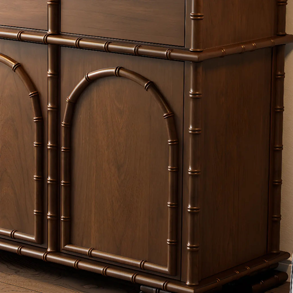 Buffet moderne en bois marron avec rangement