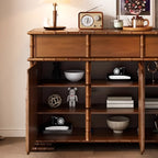 Buffet moderne en bois marron avec rangement
