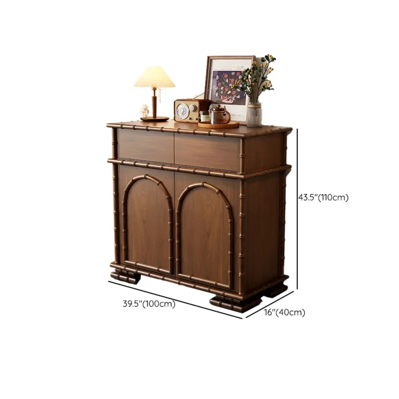 Buffet moderne en bois marron avec rangement