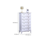 Meuble d'appoint rustique en bois blanc avec plusieurs tiroirs