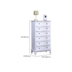 Meuble d'appoint rustique en bois blanc avec plusieurs tiroirs