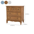 Meuble d'appoint rustique en bois blanc avec plusieurs tiroirs