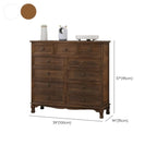 Meuble d'appoint rustique en bois blanc avec plusieurs tiroirs