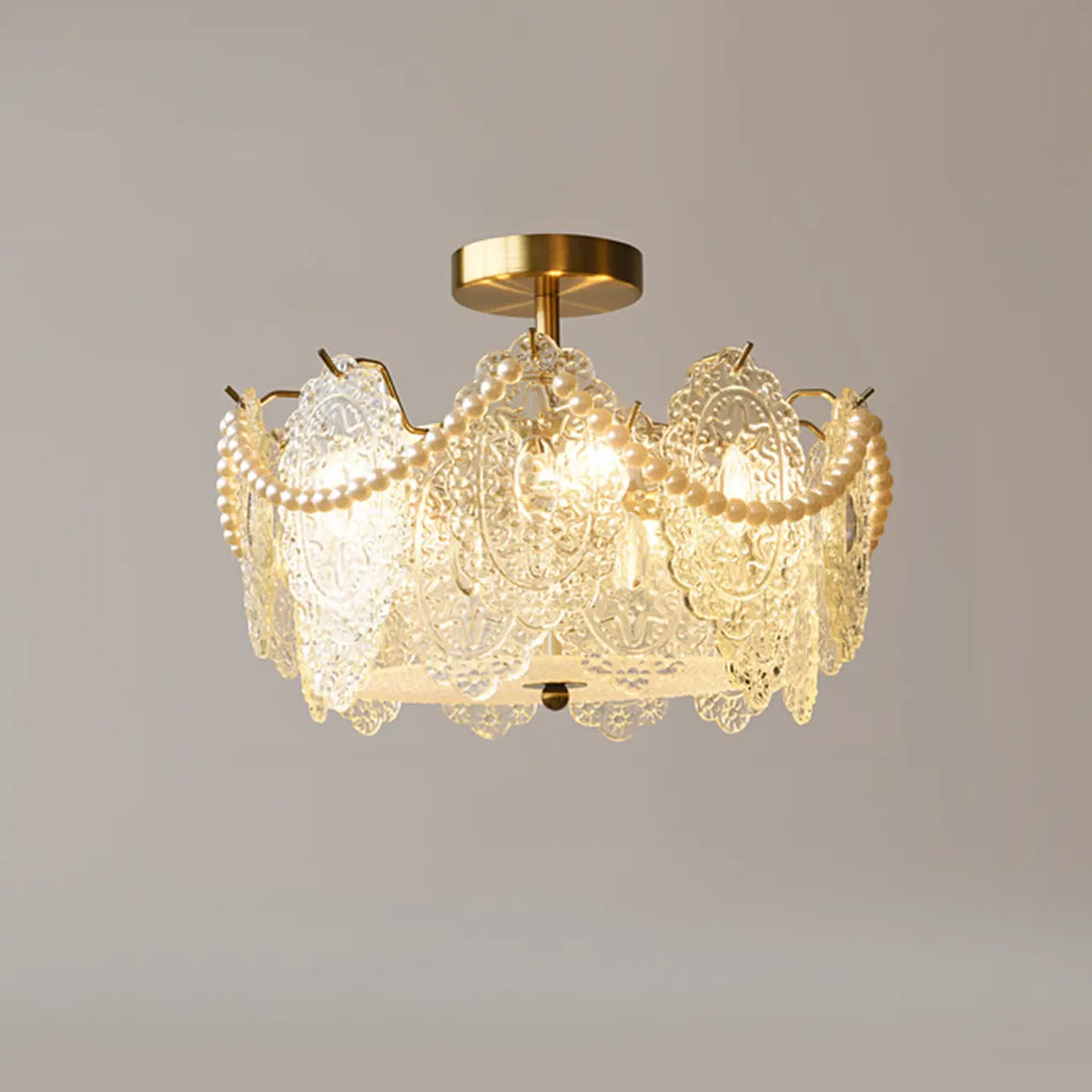 Plafonnier de luxe avec abat-jour d'ambiance pour salon